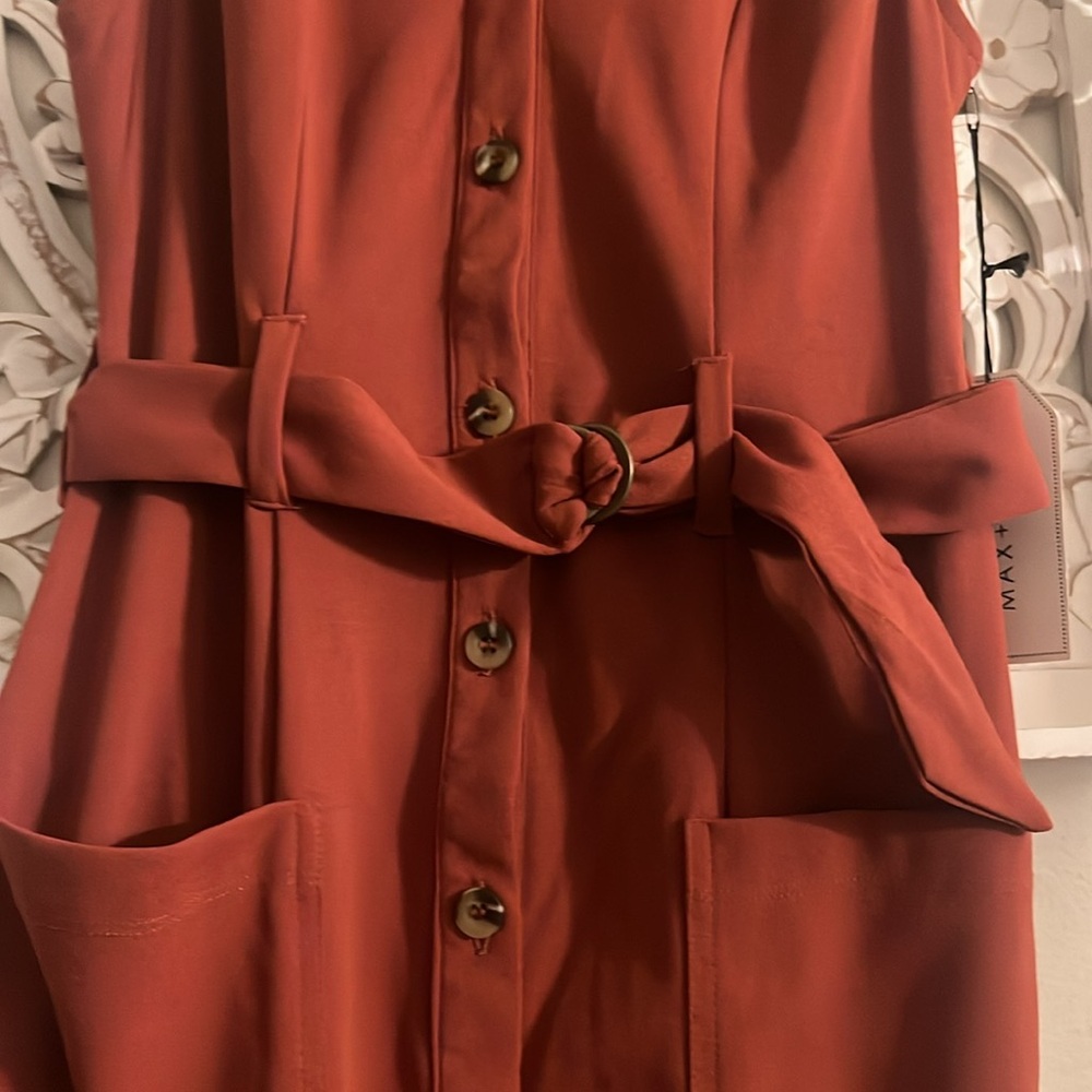 NWT, Max & Ash button front dress with pockets - Picture 3 of 7